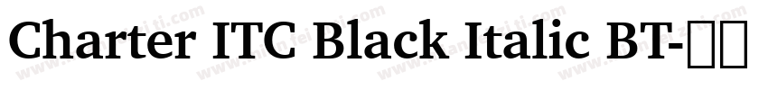 Charter ITC Black Italic BT字体转换